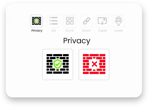 Privacy Wall controls UI